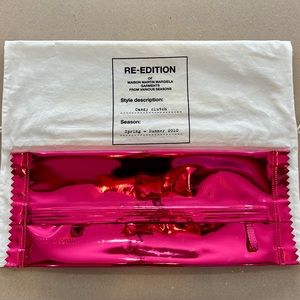 Margiela X H&M metallic pink candy clutch